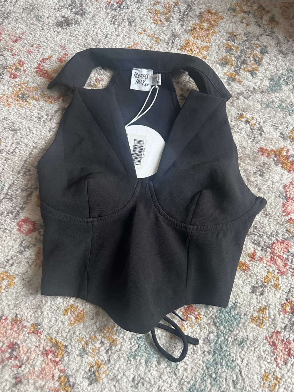 Princess Polly Black Halter Top